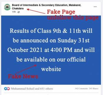 Fake news alert about 9th/11th result